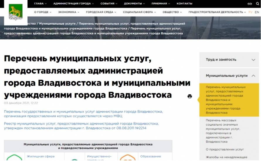 Во Владивостоке можно получить в электронном виде 93 муниципальные услуги