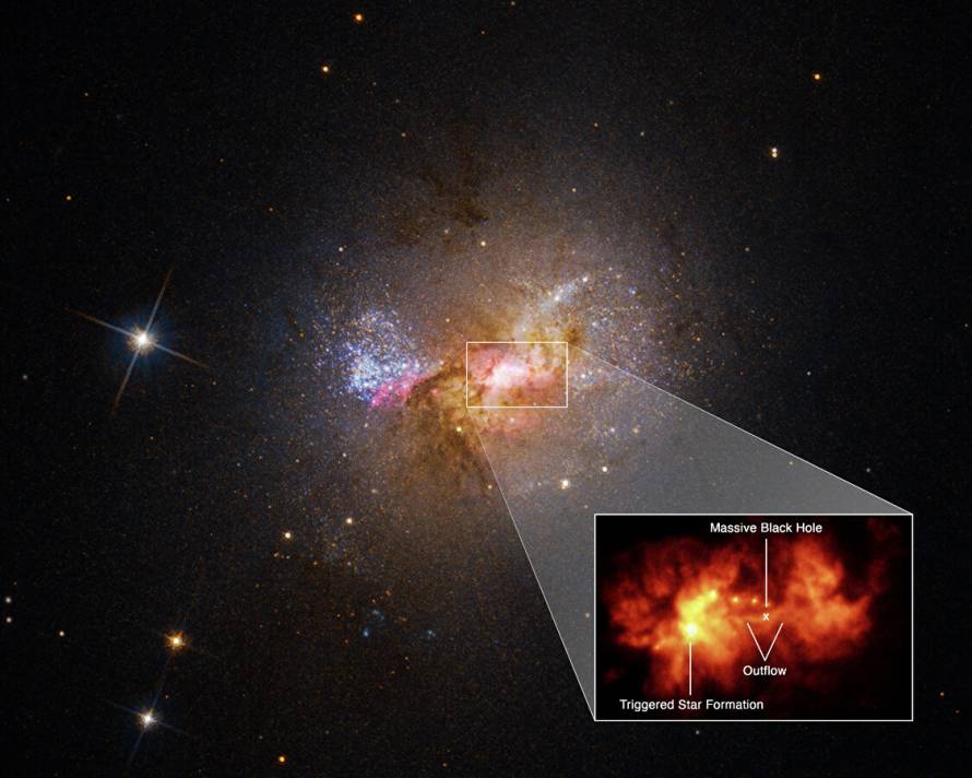 Впервые найдена чёрная дыра, которая создаёт звёзды, а не поглощает их