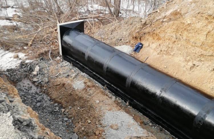 Укладка водопропускных труб на участке трассы Артем – Владивосток завершена