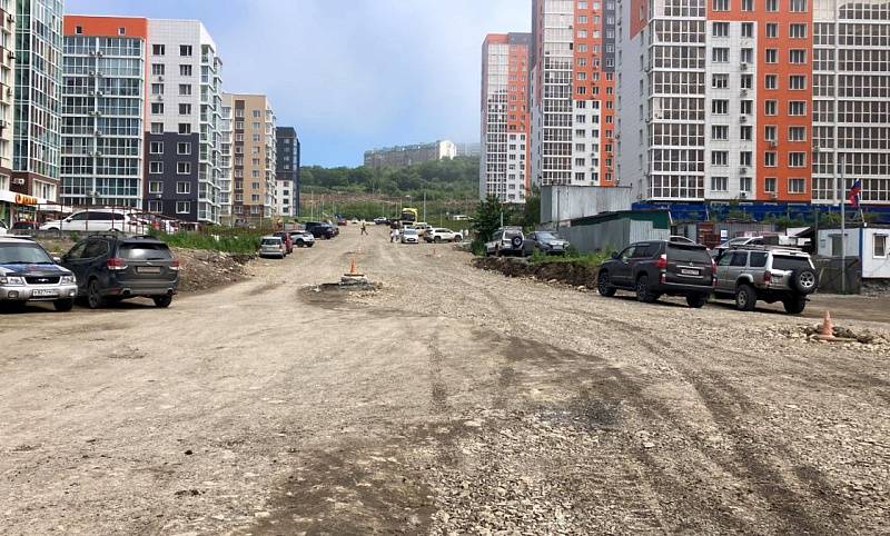 Дороги строят в микрорайоне Патрокл во Владивостоке