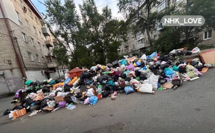 Улицы Находки утопают в горах мусора