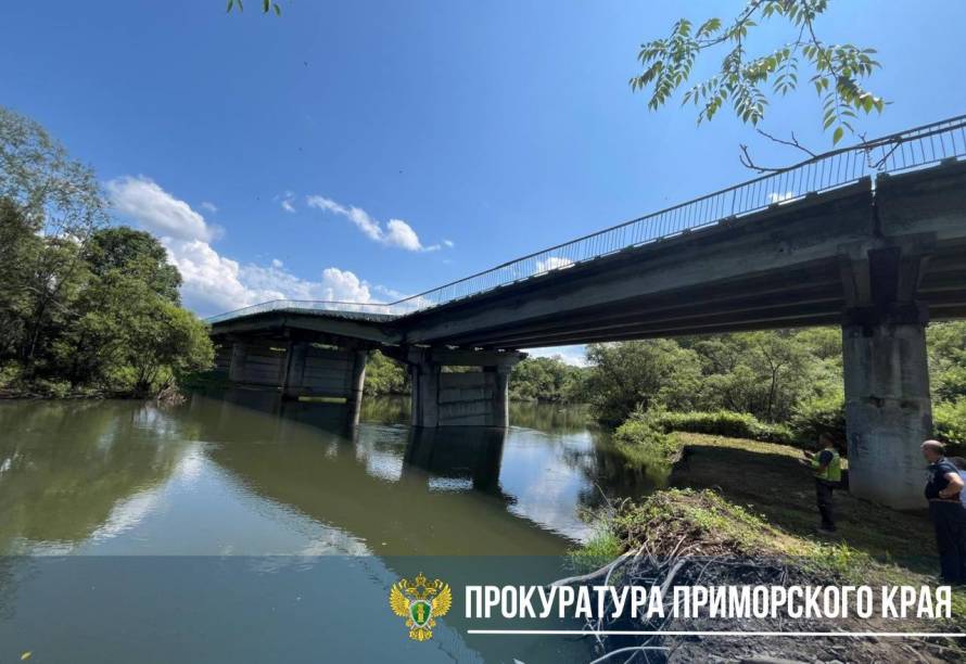 Мост почти разрушился в Приморье