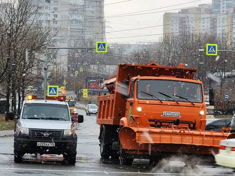 300 единиц техники готовы бороться с непогодой в Приморье