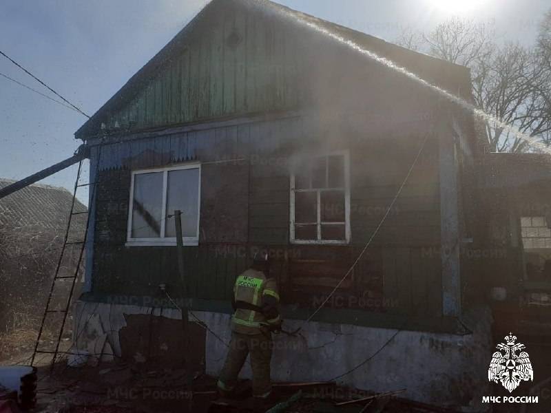 В последний день января в приморском селе Спасское загорелся дом