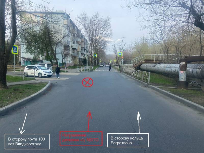 Мотолюбитель скрылся с места ДТП во Владивостоке