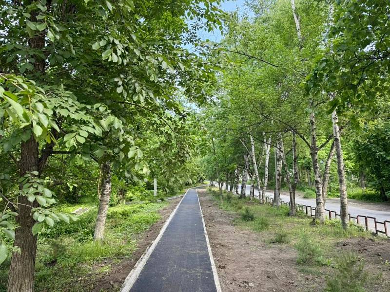 Тротуар сделали на улице Радио во Владивостоке