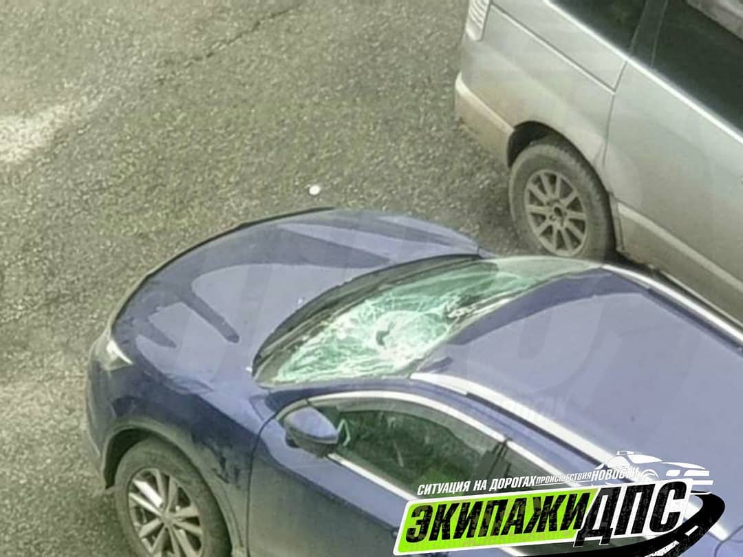 Во Владивостоке хулиганы вдребезги разбили лобовое стекло иномарки